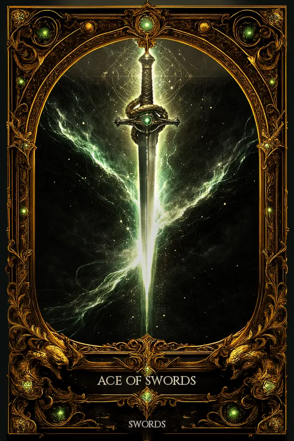 Ace of Swords tarot card artwork