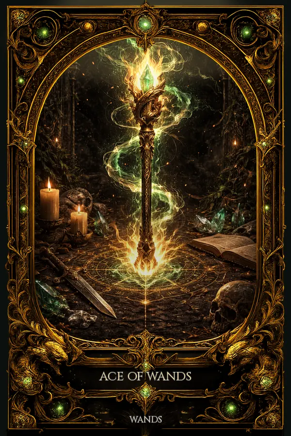 Ace of Wands tarot card artwork