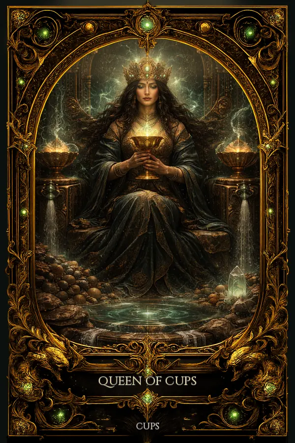 Queen of Cups tarot card artwork