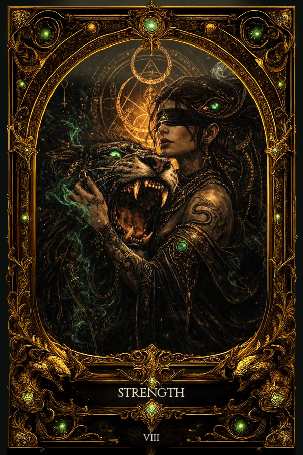 Strength tarot card artwork