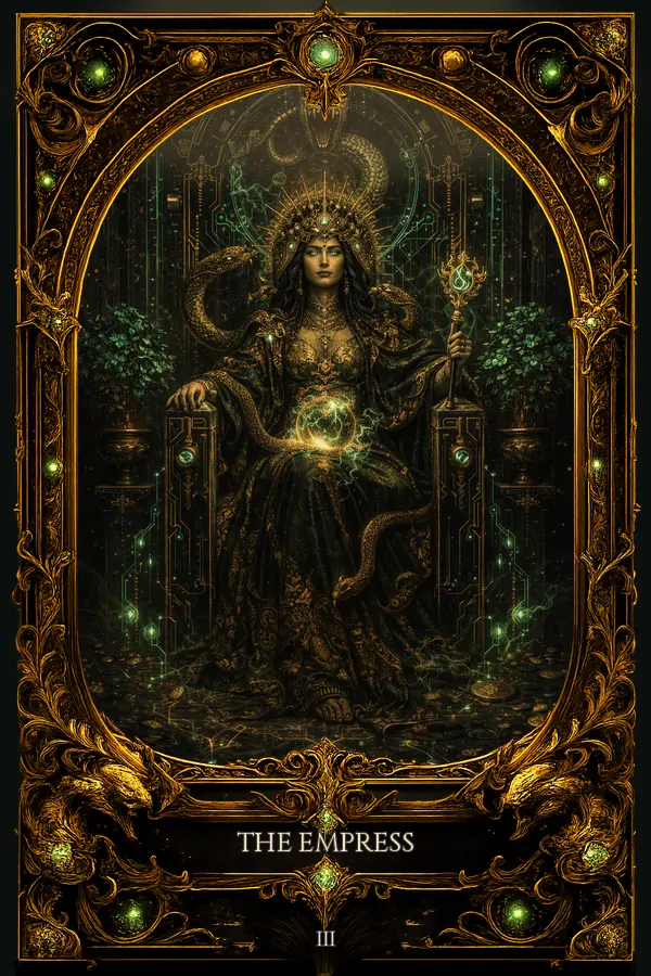 The Empress tarot card artwork
