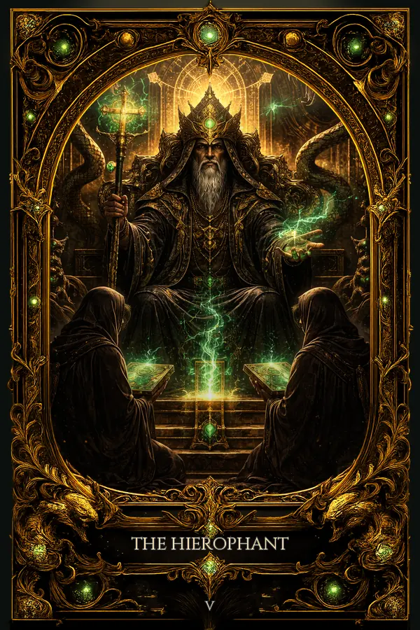 The Hierophant tarot card artwork