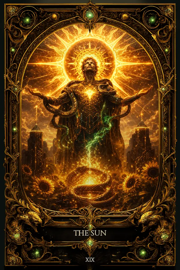 The Sun tarot card artwork