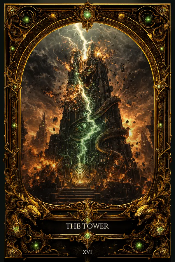 The Tower tarot card artwork